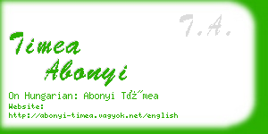 timea abonyi business card